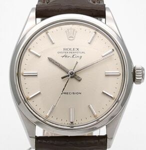 ロレックス　エアキング　5500　1967年製　自動巻　白文字盤　社外製革ベルト　メンズ　ビンテージ　腕時計　ROLEX　◆3111/藤枝インター店