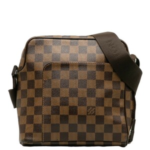 ルイ ヴィトン ダミエ オラフPM 斜め掛け ショルダーバッグ N41442 ブラウン PVC レザー レディース LOUIS VUITTON 【中古】