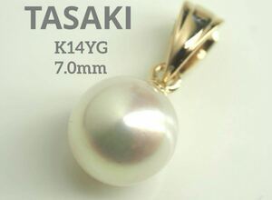 TASAKI☆タサキ　K14YG アコヤ本真珠　ペンダントトップ　パール　ur