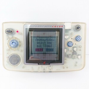 【通電確認◎】『NGPC ネオジオポケット カラー 本体 エス・エヌ・ケイ SNK』昭和 レトロ ゲーム NEOGEO POCKET COLOR クリア スケルトン