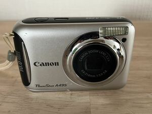 1円スタート Canon PowerShot A495 コンパクトデジタルカメラ キャノン パワーショット デジカメ シルバー ブラック 通電確認済み