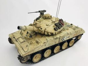 タミヤ 1/35 アメリカ陸軍シェリダン空挺戦車 完成品旧モデル パーツ整形～ウェザリングまで全行程施工　自身製作品