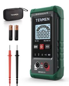 グリーン TESMEN TM-510 テスター 、4000カウント デジタル 小型 マルチメーター、スマート測定オートレンジ、非接