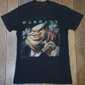 1988 WARRANT Tシャツ Dirty Rotten Filthy Stinking Rich アルバム ウォレント 半袖 両面プリント 80s ヴィンテージ バンド ロック メタル