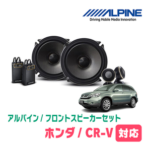 CR-V(RE系・H18/10～H23/12)用　フロント/スピーカーセット　アルパイン / X-171S + KTX-H173B　(17cm/高音質モデル)