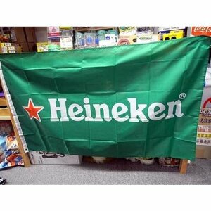 フラッグ【Heineken ハイネケン】タペストリー 旗 インテリア雑貨 アメリカン雑貨 ガレージ ディスプレイ グリーン 緑