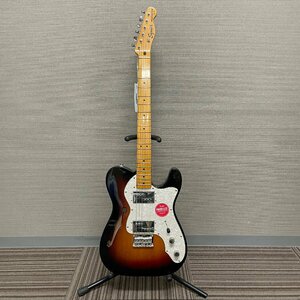 【80】☆1円～ ほぼ未使用美品 木目良個体 Squier by Fender スクワイア テレキャスター シンライン 70S エレキギター ソフトケース 現状品