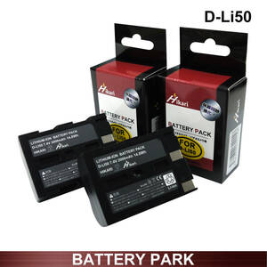 新品　ペンタックス　 D-LI50 大容量 互換バッテリー　2個 デジタル一眼　K10 K10D K10D GP K10D Grand Prix K20D　対応