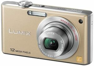 パナソニック デジタルカメラ LUMIX (ルミックス) FX40 グロスゴールド DMC(中古品)