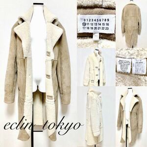 【E2657】超レア品！Martin Margiela《ここのえ アーカイブ》史上最高傑作！肉厚！ビッグシルエット！ムートン コート レザー【新品同様】