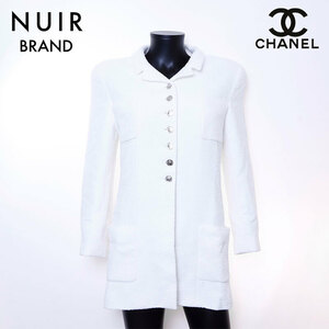 シャネル CHANEL コート size:44ツイード ホワイト