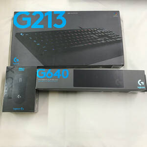 gy371 送料無料！未使用品 ロジクール 3点セット G213 ゲーミングキーボード G640 マウスパッド G-PPD-003WL-BK ワイヤレスマウス