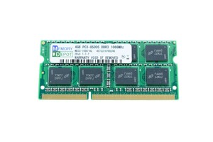 SODIMM 4GB PC3-8500 DDR3-1066 204pin SO-DIMM PCメモリー 5年保証 相性保証付 番号付メール便発送