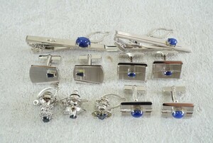 B444 サファイア リンデンスター含む ヴィンテージ タイピン カフス 8点セット アクセサリー 大量 まとめて おまとめ まとめ売り