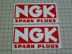 NGK SPARK PLUGS ステッカー 2枚110×58mm 当時物