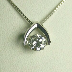 ダイヤモンド ネックレス 一粒 新品 プラチナ 0.4カラット 鑑定書付 0.45ct Eカラー VS1クラス 3EXカット GIA