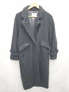 ◇ MOUSSY マウジー ウール100% シンプル 無地 通勤 OL 長袖 コート サイズ1 ブラック レディース P