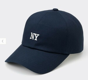 新品 ユニセックス ツイルロゴキャップ NYキャップ帽 ネイビー サイズ57-61センチ GU 綿100 帽子 送料無料 マシンウォッシャブル 男女兼用