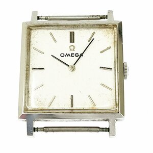 【1円スタート】【訳あり品】OMEGA オメガ SS スクエア ホワイト文字盤 手巻き ボーイズ腕時計 266520