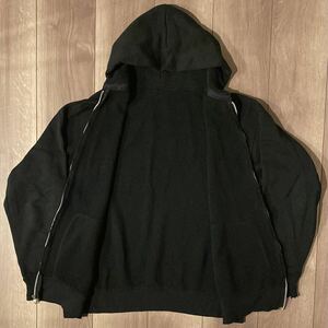 XL BLACK 無地　50s SOLID FULL ZIP スウェット　パーカー　TALON セパポケBIG SIZE 黒(検　30s 40s 60s champion reverse weave spruce )