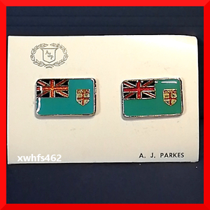 送料無料 未開封 AJP カフス カフスボタン イギリス国旗 エメラルドグリーン UKユニオンジャック A.J.PARKES 父の日 メンズ プレゼント zak