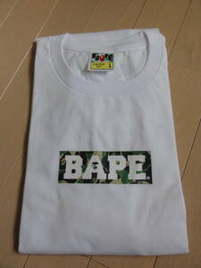 新品 A BATHING APE BAPE BOXロゴ 半袖Tシャツ 白 Lサイズ