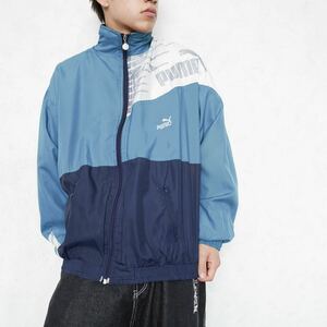 EU VINTAGE PUMA LOGO LINE DESIGN COTTON TRACK JACKET/ヨーロッパ古着プーマロゴラインデザインコットントラックジャケット(ジャージ)