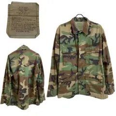 US VINTAGE 90s 米軍 アメアパ ウッドランドカモ BDUシャツ M