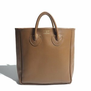 M8543z3　▼YOUNG＆OLSEN ヤング&オルセン▼　EMBOSSED LEATHER TOTE エンボスレザー トートバッグ ブラウン M / 茶 シボレザー