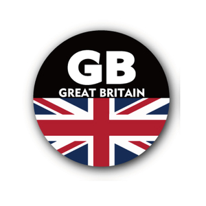 缶バッチ 44mm （イギリス・黒） イギリス国旗 ユニオンジャック 雑貨 LONDON フラッグ 英国