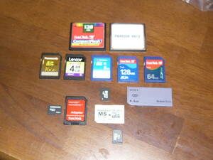 １円スタート！メモリ色々 10枚！コンパクトフラッシュ SD メモリースティック 4MB ～ 16GB