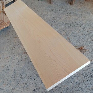 B-1635【159.5×32×3.4cm】国産ひのき　板　カウンター　テーブル　棚板　看板　一枚板　無垢材　桧　檜　DIY