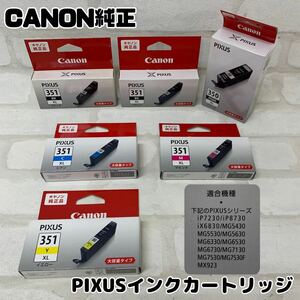 Y■未開封■ 期限切れ CANON キャノン 純正 PIXUS ピクサス インクカートリッジ 4色 6点 BCI-351XL BCI-350XL 大容量タイプ BK M C Y