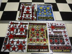 カスタムステッカー J 5枚セット デカール ROCSTAR ENERGY