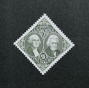 アメリカ 1994年 ワシントンとジャクソン 高額切手（5ドル） 1種完 NH