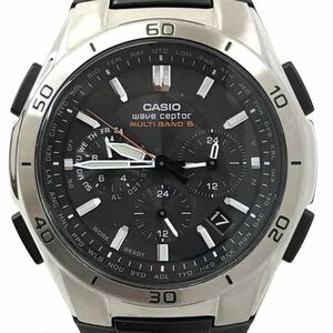 CASIO カシオ WAVE CEPTOR ウェーブセプター WVQ-M410-1 腕時計 電波ソーラー アナログ マルチバンド6 カレンダー ブラック 動作確認済み