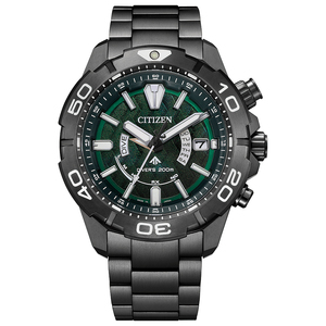 シチズン メンズ プロマスター MARINE LIGHT in BLACK 2022 GREEN EDITION AS7146-58W 電波時計 限定600本 新品未使用 正規品 送料無料