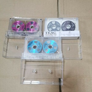 大阪発 カセットテープ TEAC SOUND 52 ピンク ブルー ブラック 3本まとめて