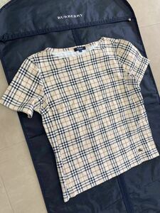 【春夏】BURBERRYLONDON バーバリーロンドン レディース42 大きいサイズ 半袖Tシャツ 半袖カットソー ノバチェック