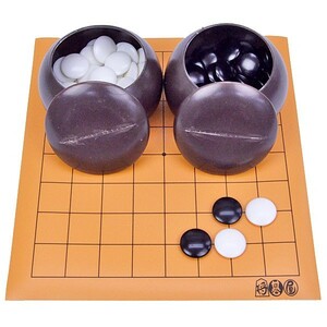 囲碁セット　将碁屋マット9路盤セット(プラ碁石・碁笥付)【囲碁将棋専門店の将碁屋】