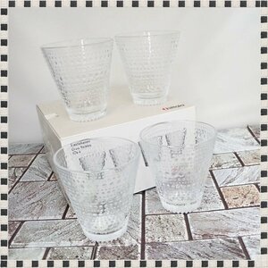 【 未使用 まとめ 4点セット 】 イッタラ カステヘルミ タンブラー グラス クリア コップ 300ml iittala KASTEHELMI