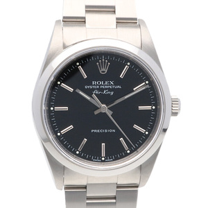 ロレックス エアキング プレシジョン オイスターパーペチュアル 腕時計 時計 ステンレススチール 14000 自動巻き メンズ 1年保証 中古 美品