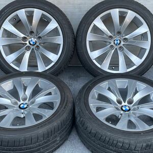 バリ溝。RONAL製。BMW E63 6シリーズ純正品アルミホイル18インチ×8J＋14 PCD120/5穴 BRIDGESTONE POTENZAポテンザRE 050A 245/45/184本。