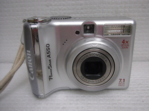 Canon キヤノン PowerShot A550 PC1230 デジカメ コンパクトデジタルカメラ シルバー 電池式 動作確認済 定形外郵便350円 B6-A