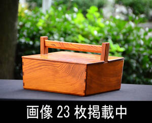 石堂 箱炭斗 桑の木 漆器 茶道具 灰道具 美品 江戸指物 杢目が綺麗 画像23枚掲載中