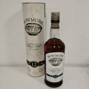 【F-14825】1円～ BOWMORE ボウモア ISLAY 12年 カモメラベル 1000ml 43% スコッチウイスキー シングルモルト