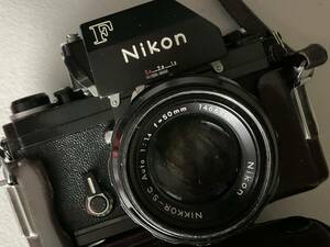 綺麗なNikonF PhotomicFT-n(ニコンFフォトミックFT-n)ブラックボディ、Nikkor-S.C Auto 50mmF1.4レンズ、ハードケース付き