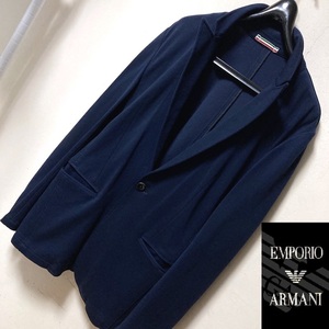 5Z240411G 超美品 EMPORIO ARMANI エンポリオアルマーニ メンズ ニット ジャケット カーディガン 検 ブレザー ブルゾン レザー コート