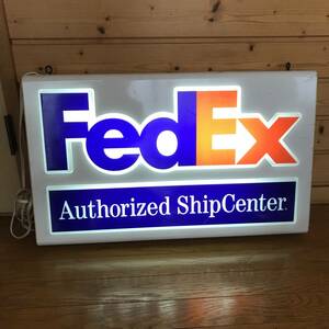 激レアBIG！アメリカンアンティーク FEDEX 電飾看板　企業物アドバタイジング雑貨/店舗什器カリフォルニアヴィンテージUSA70’s古着50