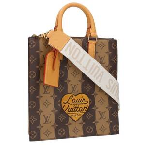 ルイヴィトン LOUISVUITTON NIGO M45969 サックプラメッセンジャー LV MADEモノグラム ストライプ2wayトートバッグ 中古 OM10